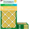 thumbnail image 1 of Filterbuy 8x16x1 Air Filter MERV 11 Allergy Defense, Pleated HVAC AC Furnace Filter Replacement, 4-Pack, 1 of 7