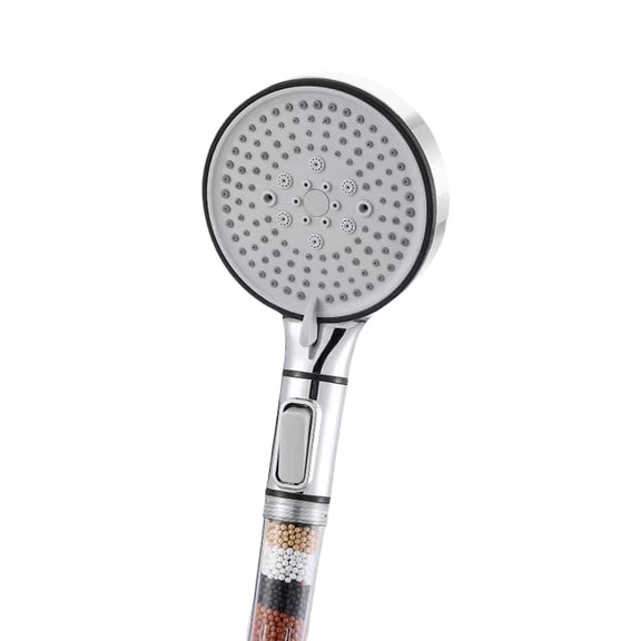 Filtered Handheld Shower Head, High Pressure Spray Mode, Multi-Stage Water Softener Filters Beads For Hard Water Removal, Large Panel Spray Head, Designed For Daily Bathroom Use