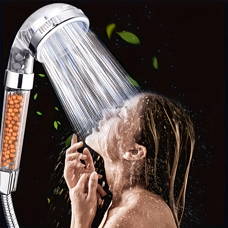 Filtered Handheld Shower Head, High Pressure Water-Saving Spray with Filtration for Dry Skin & Hair, RV Water Hose Compatible (Shower Use Only)