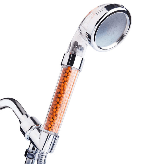 Filtered Ionic Shower Head, High Pressure Showerhead with 3 Setting and Water Saving, Filter Stone Stream Handheld Shower for Dry Hair & Skin SPA