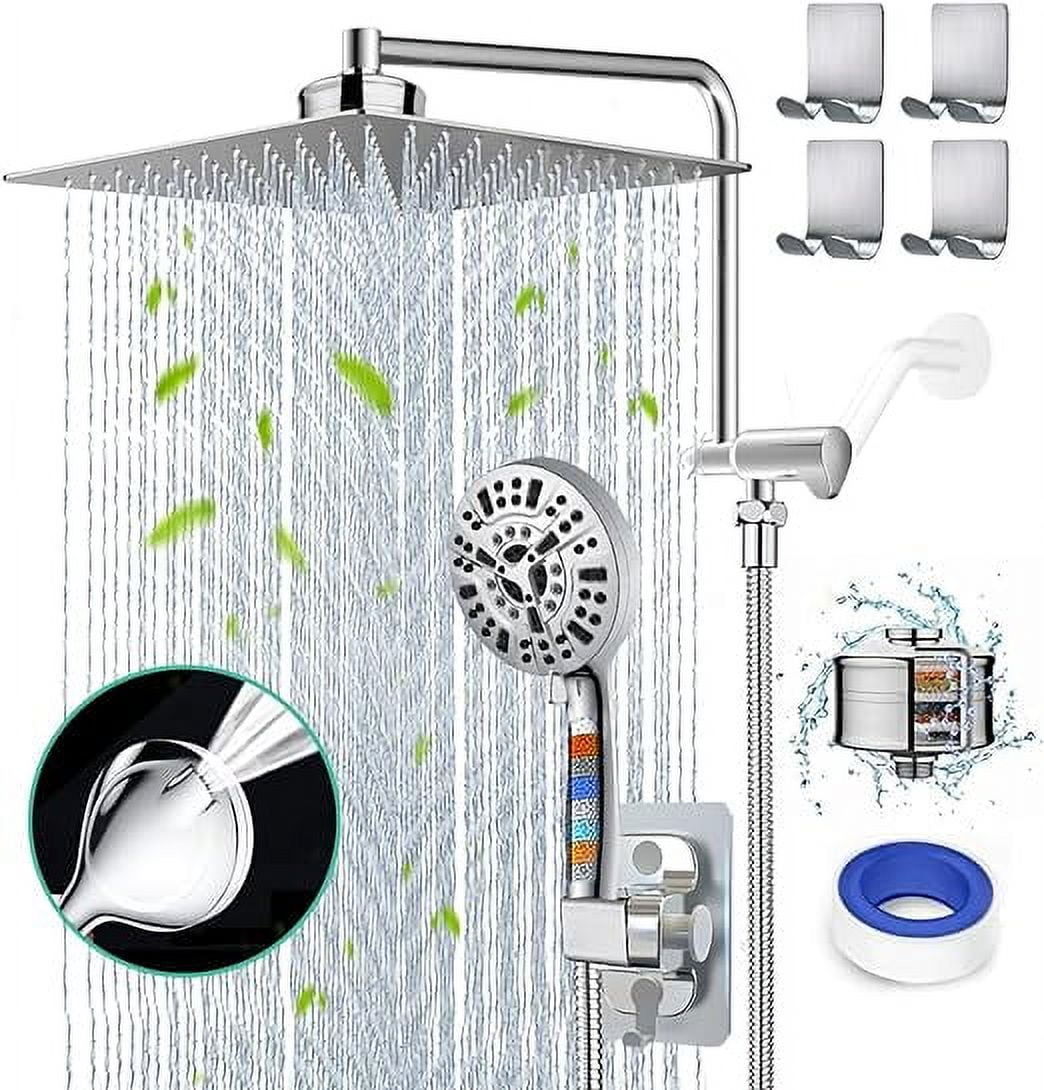 "AMORIX 12"" Rain Shower Head with Dual Filter, Handheld Spray, 10 ...