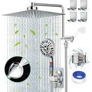 AmorixDirect SH001-1P-FBA, 10 Modes, Rainfall Showerhead and Handheld Shower