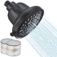 thumbnail image 1 of Filtered Shower Head 7 Spray Modes & 5.5" Rainfall Shower Head with 2 Filter Cartridges Black, 1 of 8