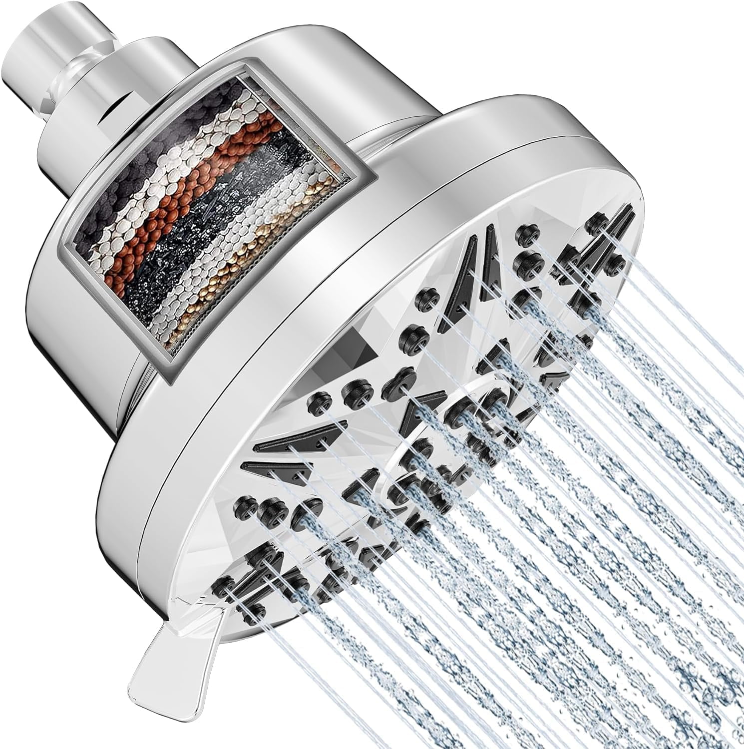 Filtered Shower Head,Extra Large 8 Modes High Pressure Shower Head with