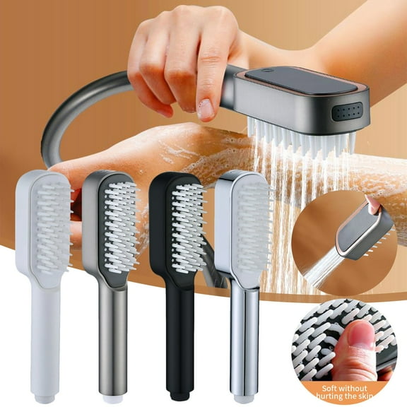 Filtered Shower Head with Handheld, 5 Spray Modes Water Softener, Plastic Filter Head, for Hard Water Removal, for Bathroom Cleaning, for Shower Massage, White, by FAJHHA