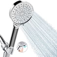 thumbnail image 1 of Round Chrome Shower Head with Handheld Unit and Built-In Carbon Filter for Chlorine Reduction and Hard Water Softening, 1 of 6