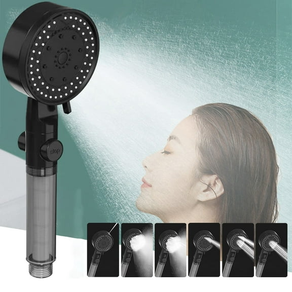 Filtered Shower Head with Handheld, High Pressure 10 Spray Mode Showerhead with Filters, Water Softener Filters Beads for Hard Water - Remove Chlorine - Reduces Dry Itchy Skin