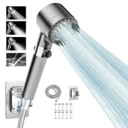 Filtered Shower Head with Handheld, High Pressure Water Flow and Multiple Spray Modes Shower Head with Filter, Power Wash for Hard Water, Showerhead with ON/OFF Switch for Pets Bath