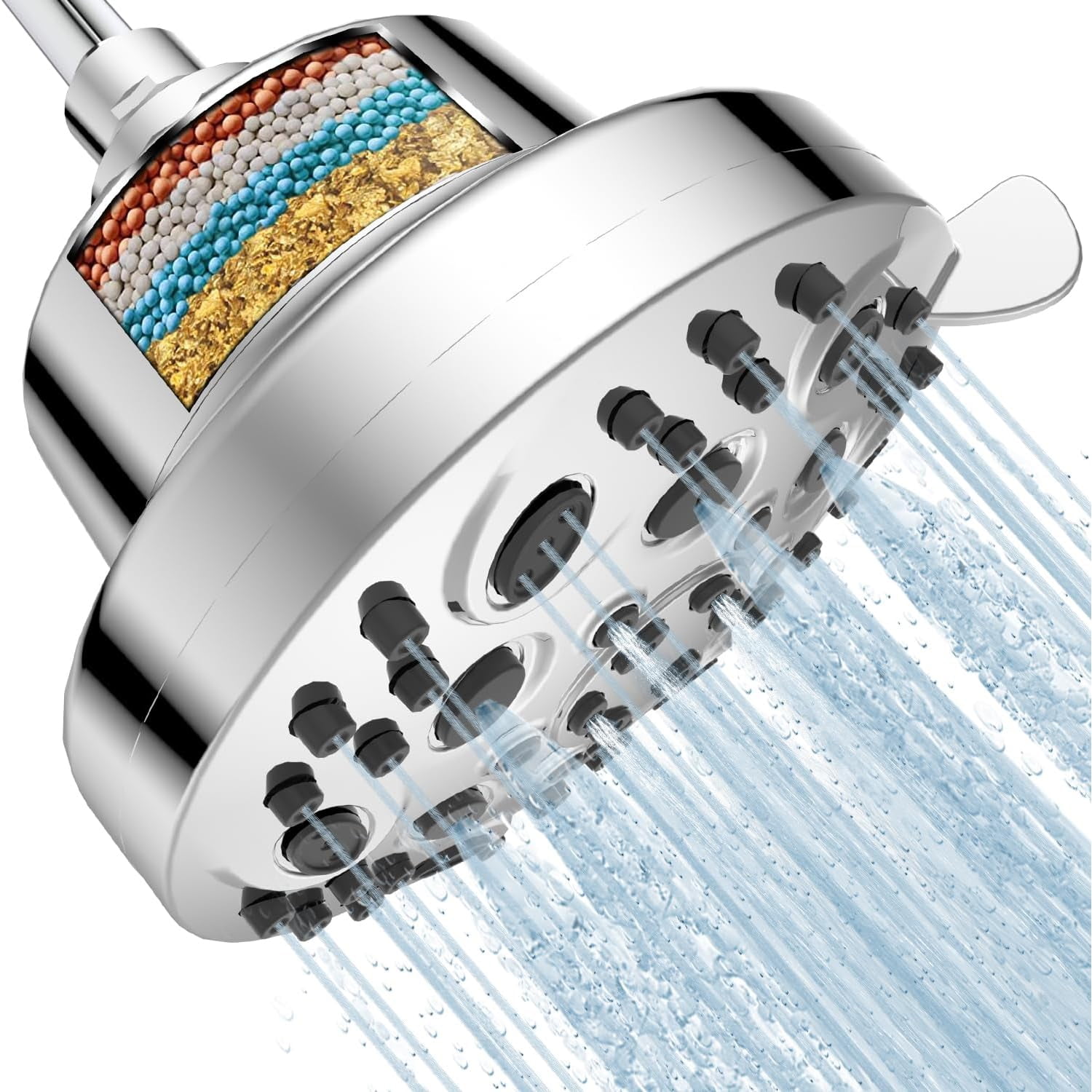 Filtered Shower Head, Luxury 8 Settings Adjustable Water Softener ...