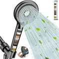 thumbnail image 1 of Filtered Shower Head with Handheld, High Pressure 6 Spray Mode Showerhead with Filter, Water Softener Filters for Hard Water-Remove Chlorine, 1 of 4