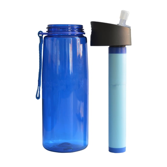 Filtered Water Bottle, 0.01-Micron Water Filter Bottle Reusable Reusable Water Purifier Bottle for Hiking Travel Camping
