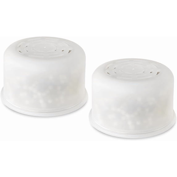 Filtered shower head water replacement filter, compatible with filtered shower heads, for hard water removal of chlorine and harmful substances. (2-pack) (2)