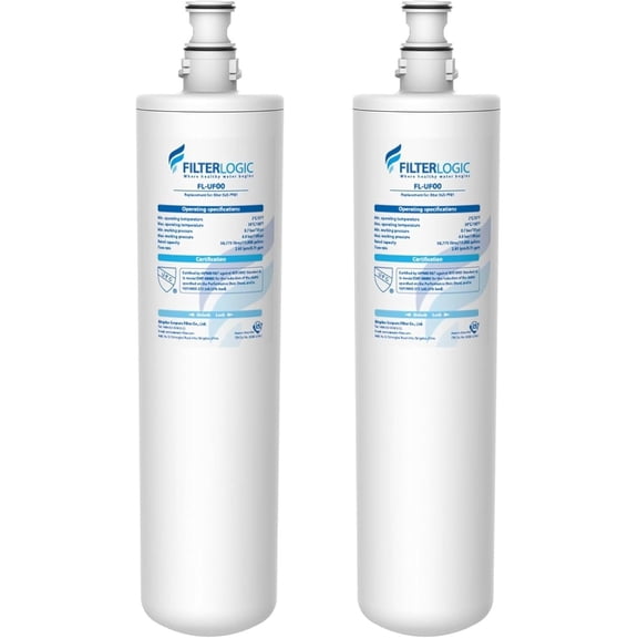 Filterlogic 3US-PF01 3US-MAX-F01 Replacement Filter, NSF/ANSI 42 Certified Replacement for Filtrete 3US-PF01, 3US-MAX-F01H, 3US-PF01H, Pack of 2