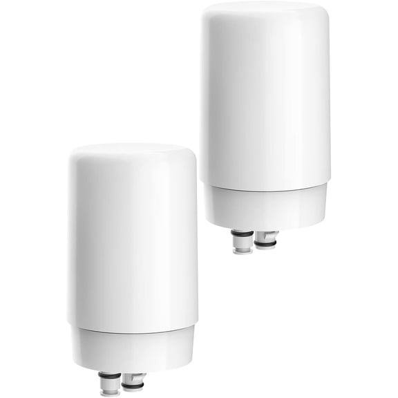 Filterlogic FF27 Faucet Filter, Replacement for Brita Filter, Brita 36311 On Tap Water Filtration System, FR-200, FF-100, 100 Gallons, White, 2 Pack