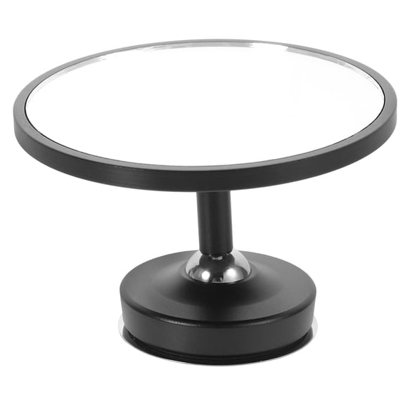 Espresso Adjustable Mirror for Coffee Maker with Rotatable Design Black Metal and Glass 3.54x2.76 Inches