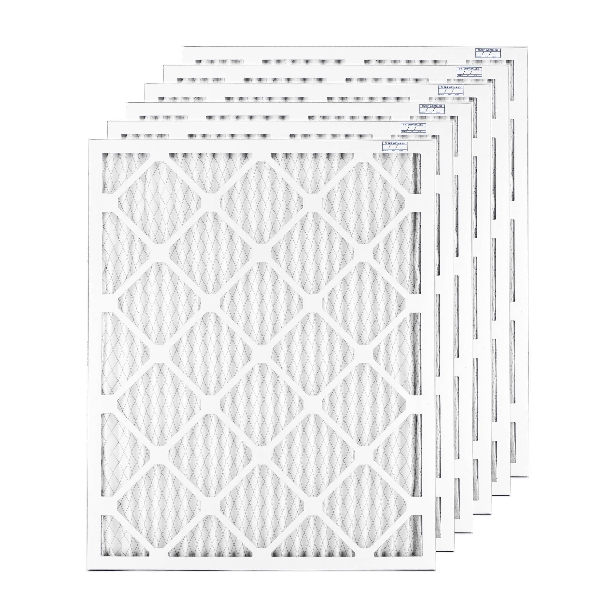 Filters Fast 24x30x1 Pleated Air Filter (6 Pack), Merv 8 1" AC