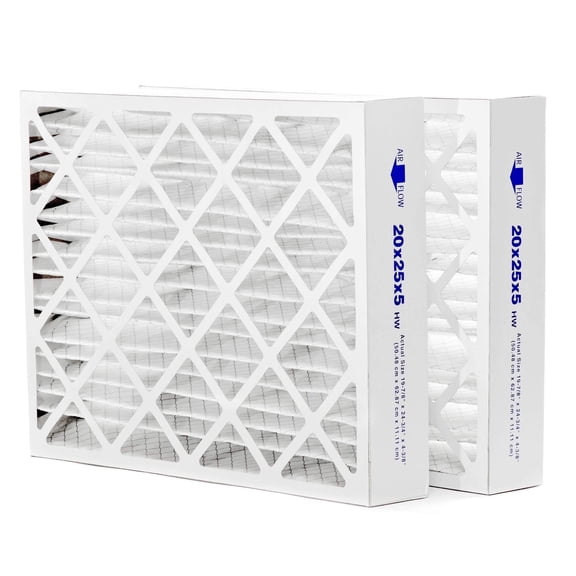 Filters Fast Compatible Replacement for Honeywell 20x25x5 Air Filter MERV 8 FC100A1037 Pleated AC Furnace Air Conditioner Filters Actual Size: 19.875 x 24.687 x 4.25, 2-pack