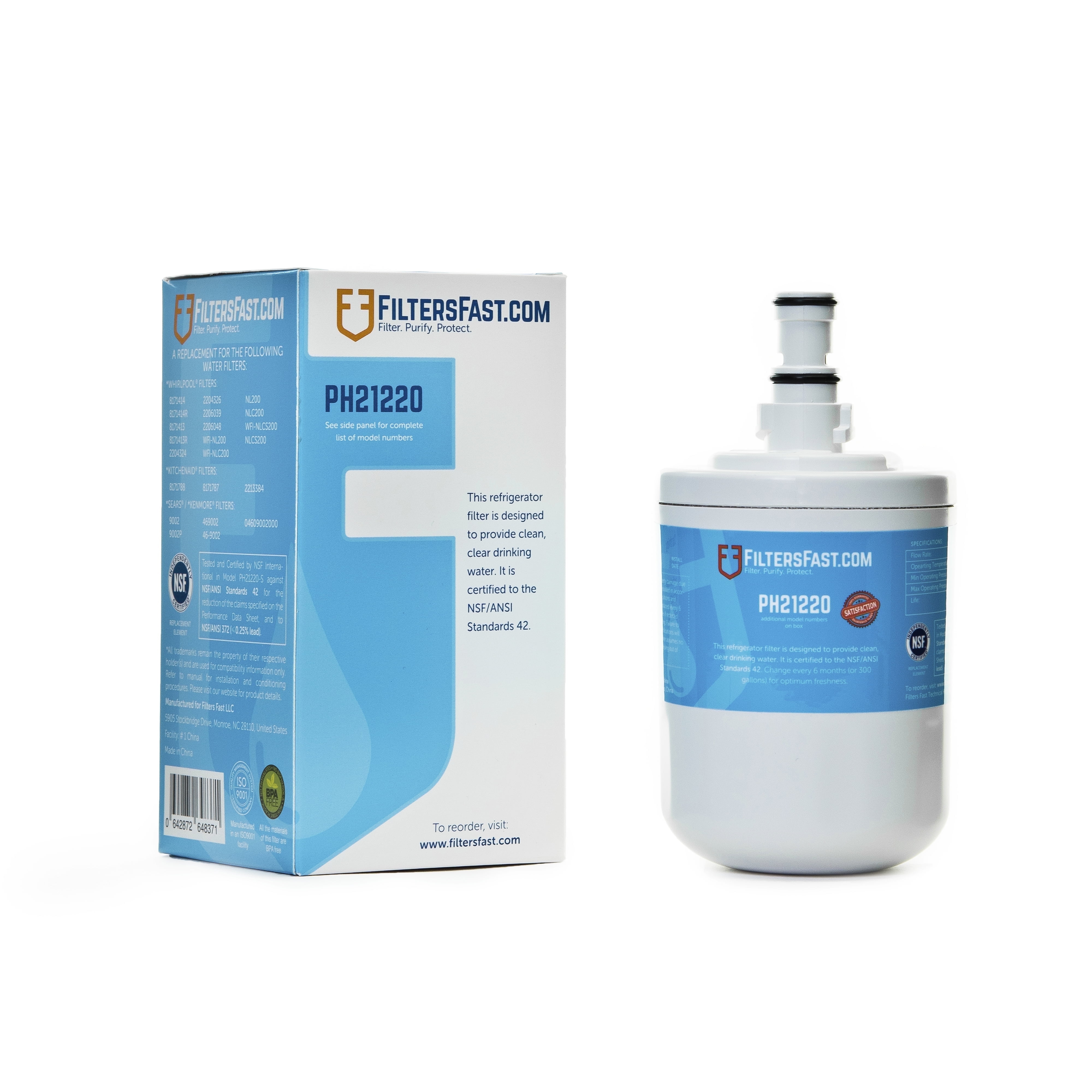 Filters Fast PH21220 Compatible Replacement for Everydrop EDR8D1 Refrigerator Water Filter