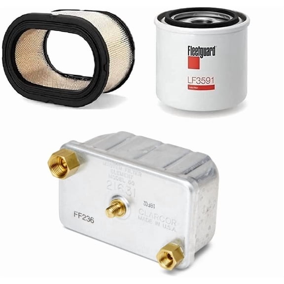 Filters Kit (AF27906, LF3591, FF236) for Cummins Onan Quiet Diesel 6000 7500 8000 Auxiliary Power Unit Generator. Replaces Cummins Onan (1402897, 1220833, 1492513)