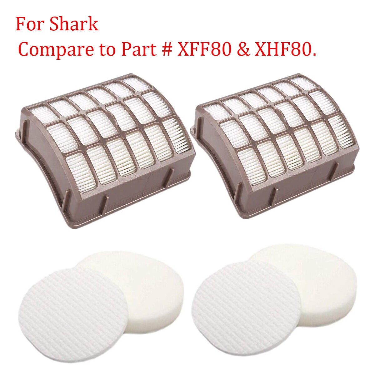 Shark Navigator Vacuum Filters - 10-Piece Replacement Kit With HEPA, Foam & Felt Filters