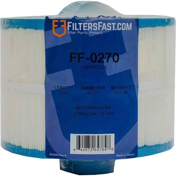 Filters Fast FF-0270 Compatible Replacement for Bullfrog Spas 10-1035, Compatible Replacement for Unicel 8CH-950, Compatible Replacement for Pleatco PBF50-F2S, Hot Tub Water Filter Cartridge