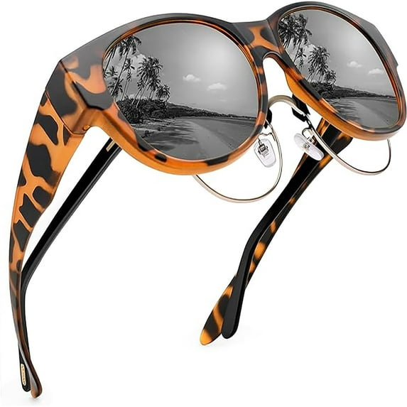 Filterseed Polarized Sunglasses, Belladora Fit over Sunglasses, 2025 New Uv400 Protection Trendy Round Cat-Eye Shades