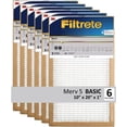 thumbnail image 1 of Filtrete 10x20x1 Air Filter, 3M MERV 5 HVAC AC Furnace Filter Replacement, 6-Pack (Actual Size 9.81x19.81x0.88 in), 1 of 7