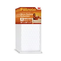 Filtrete 10x20x1 HVAC Furnace Air Filter, MPR 800 MERV 10, Micro Particle Reduction, 4 Pack