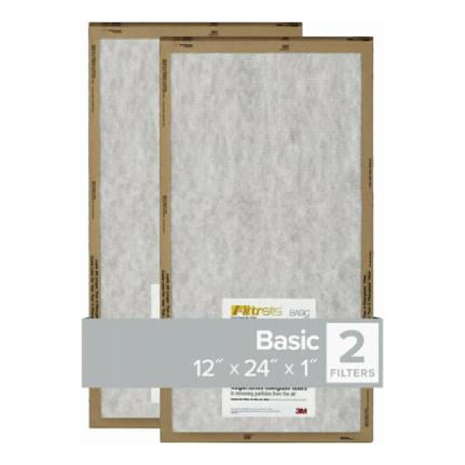 Filtrete 12 in. W X 24 in. H X 1 in. D Polypropylene 2 MERV Flat Panel Filter 2 pk