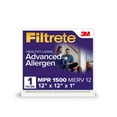 thumbnail image 1 of Filtrete 12x12x1 Air Filter, MPR 1500 MERV 12, Advanced Allergen Reduction, 1 New Filter, 1 of 4