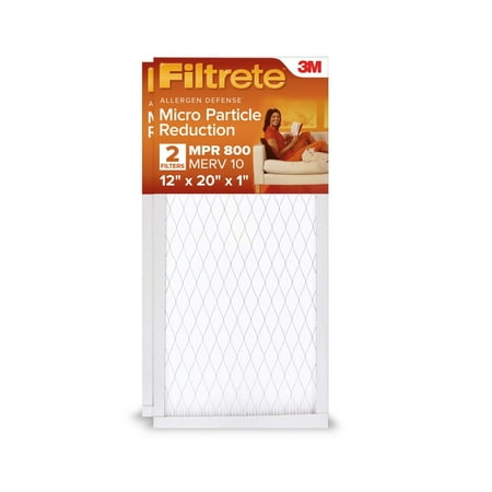 Filtrete 12x20x1 HVAC Furnace Air Filter, MPR 800 MERV 10, Micro Particle Reduction, 2 Pack price history and forecast - Filtrete 819-2PK-3