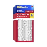 Filtrete 12x24x1 HVAC Furnace Air Filter, MPR 1000 MERV 11, Allergens & Pet Dander, 4 Pack