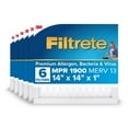 thumbnail image 1 of Filtrete 14x14x1 HVAC Furnace Air Filter, MPR 1900 MERV 13, Premium Allergen, Bacteria and Virus, 6 Pack, 1 of 13