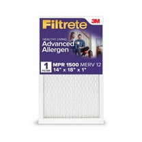 Filtrete 14x18x1 HVAC Furnace Air Filter, MPR 1500 MERV 12, Allergen, Bacteria and Virus, 1 Filter