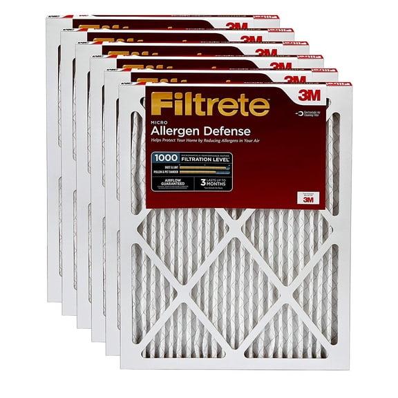 Filtrete 14x20x1, AC Furnace Air Filter, MPR 1000, Micro Allergen Defense, 6-Pack
