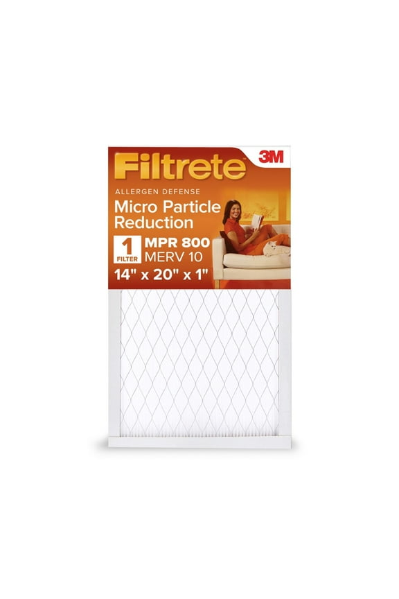 14x20x1 Air Filter, MPR 800 MERV 10, Micro Particle Reduction, 1 Filter