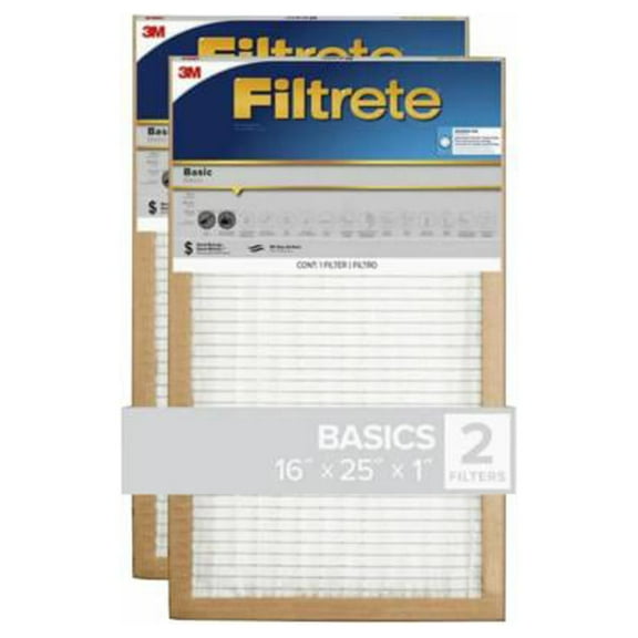 Filtrete 16 in. W X 25 in. H X 1 in. D Synthetic 2 MERV Flat Panel Filter 2 pk