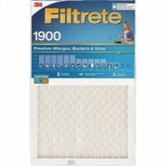 Filtrete 16x25x1 Air Filter, MPR 1900, MERV 13, Healthy Living Ultimate Allergen 3-Month Pleated 1-Inch Air Filters, 2 Filters