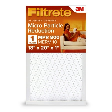 Filtrete 18x20x1 HVAC Furnace Air Filter, MPR 800 MERV 10, Micro Particle Reduction, 1 Filter