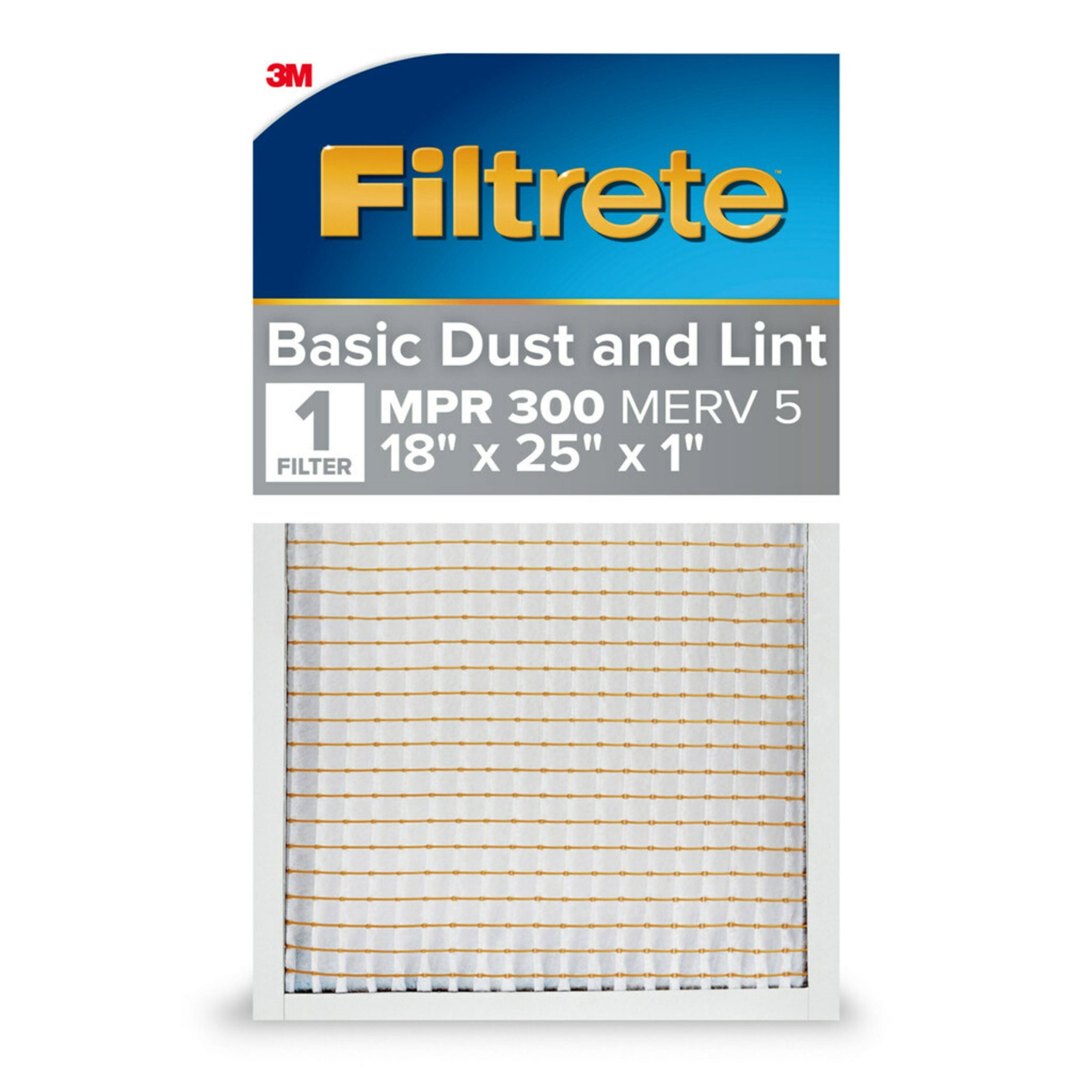 Filtrete 18x25x1 Air Filter, MPR 300 MERV 5, Dust Reduction, 1 Filter ...
