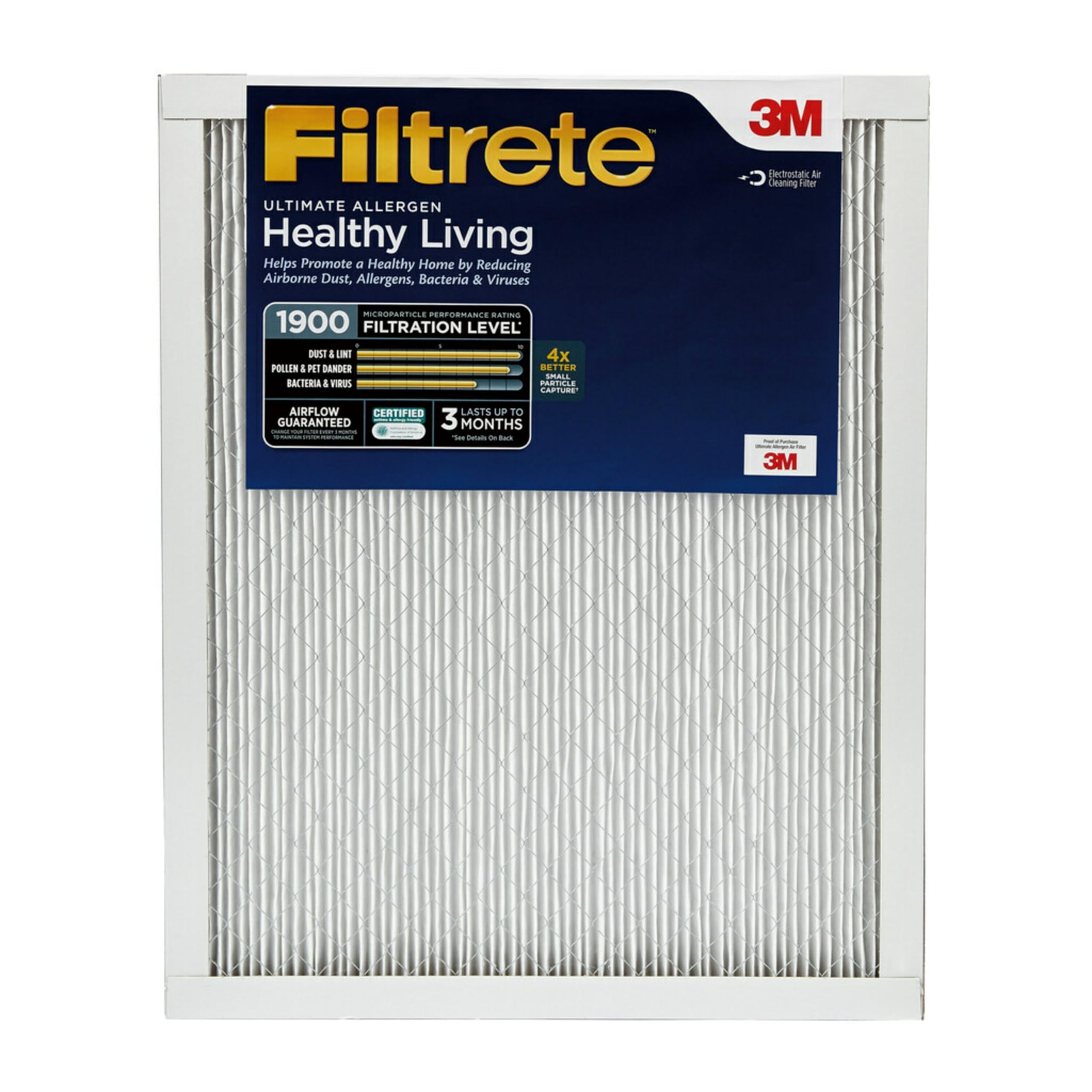 Filtrete 20x25x1 White Electrostatic Furnace Air Filter