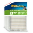thumbnail image 1 of Filtrete 20x25x1 HVAC Furnace Air Filter, MPR 700 MERV 8, Dust, Pollen, and Pet Dander Reduction, 6 Pack, 1 of 10
