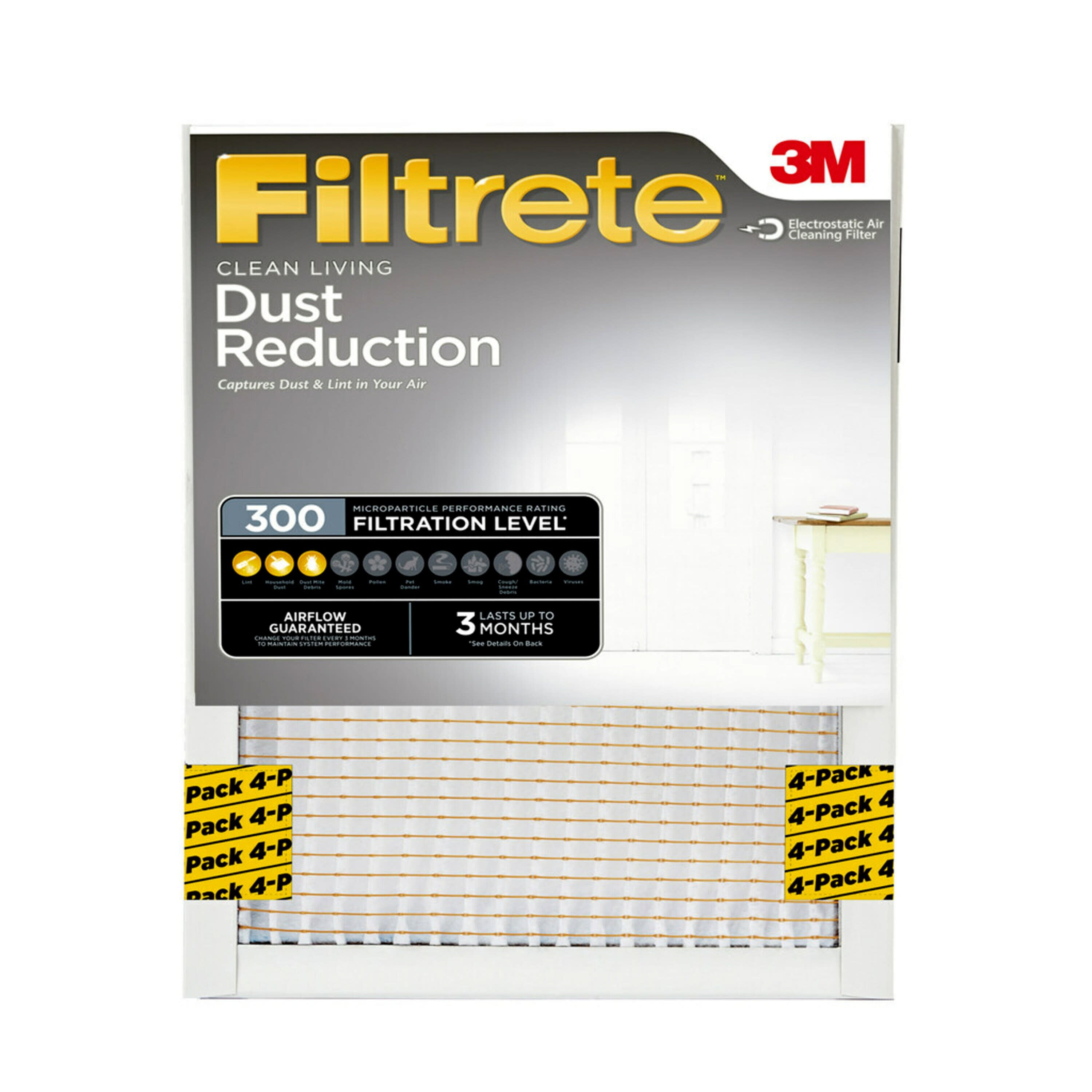 Filtrete 20x30x1 Air Filter MPR 300 MERV 5 Clean Living Dust