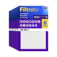 thumbnail image 1 of Filtrete 20x30x1 HVAC Furnace Air Filter, MPR 1500 MERV 12, Allergens, Bacteria & Viruses, 6 Pack, 1 of 13