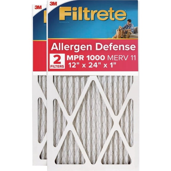 Filtrete 3M Filtrete Allergen Defense 12 In. x 24 In. x 1 In. Electrostatic Air Conditioner Filter