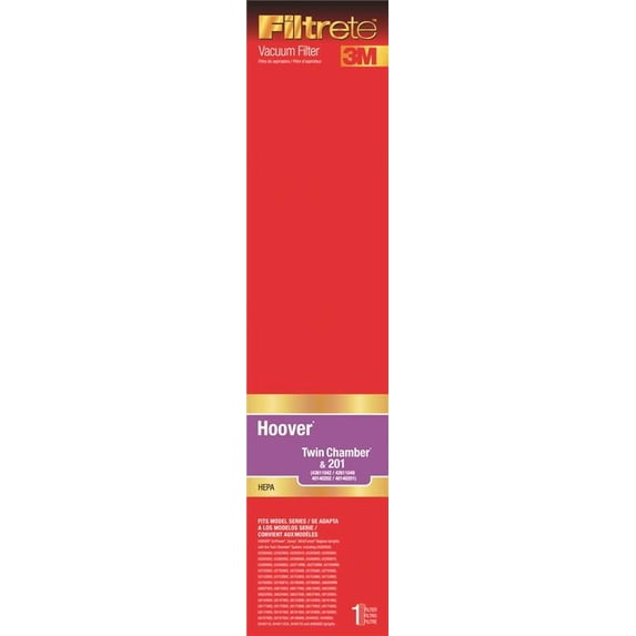 3M Filtrete Hoover Twin Chamber & 201 HEPA Vacuum Filter