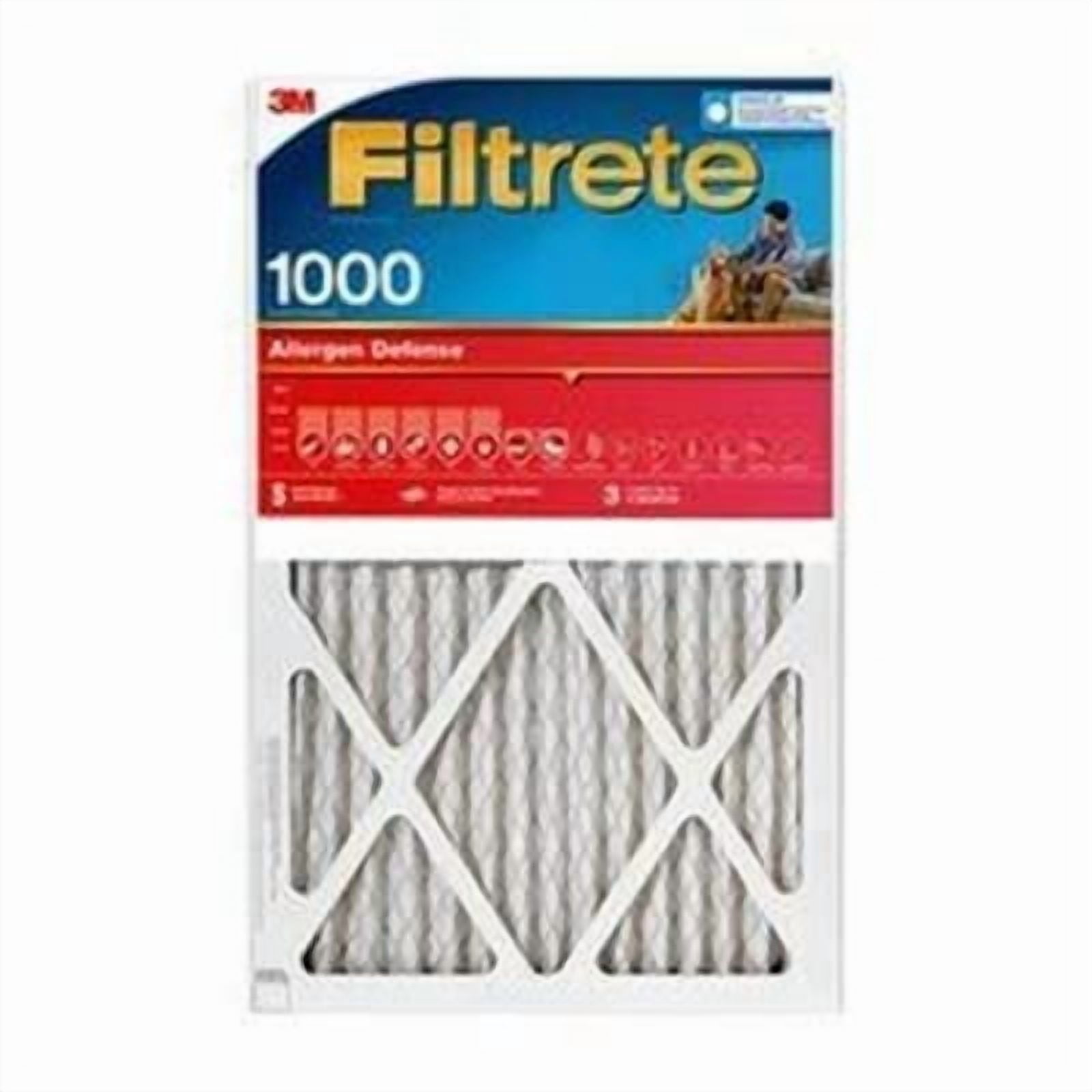 Filtrete 9800-4 16x20 x 1 In. Micro Allergen Defense Pleated Furnace Air Filter, Red, MPR 1000, 3 Months - Quantity 4