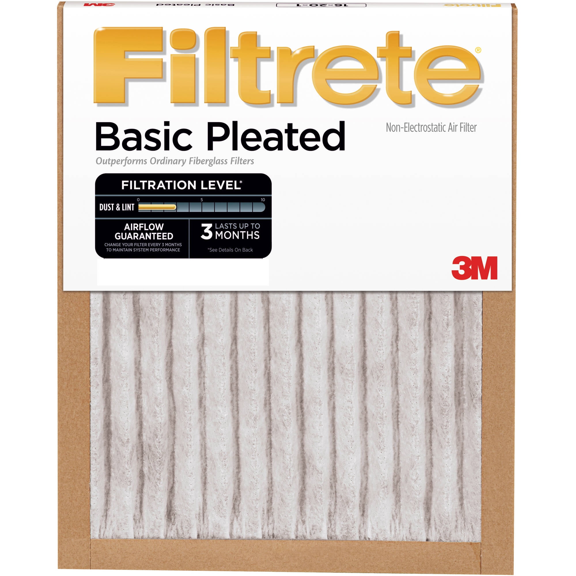 Filtrete Basic Pleated Air and Furnace Filter, Available in Multiple Sizes