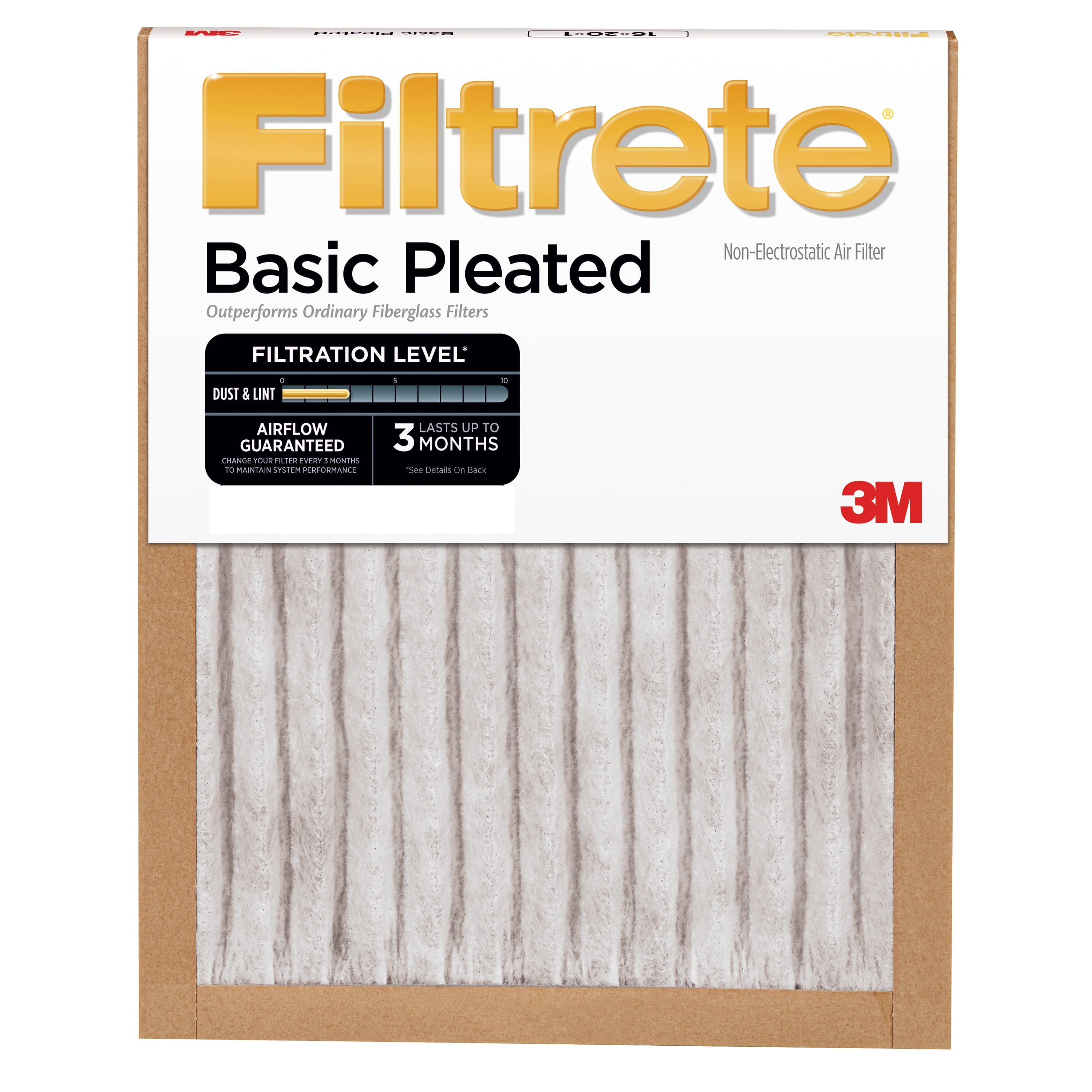 Filtrete Basic Pleated Air and Furnace Filter, Available in Multiple Sizes
