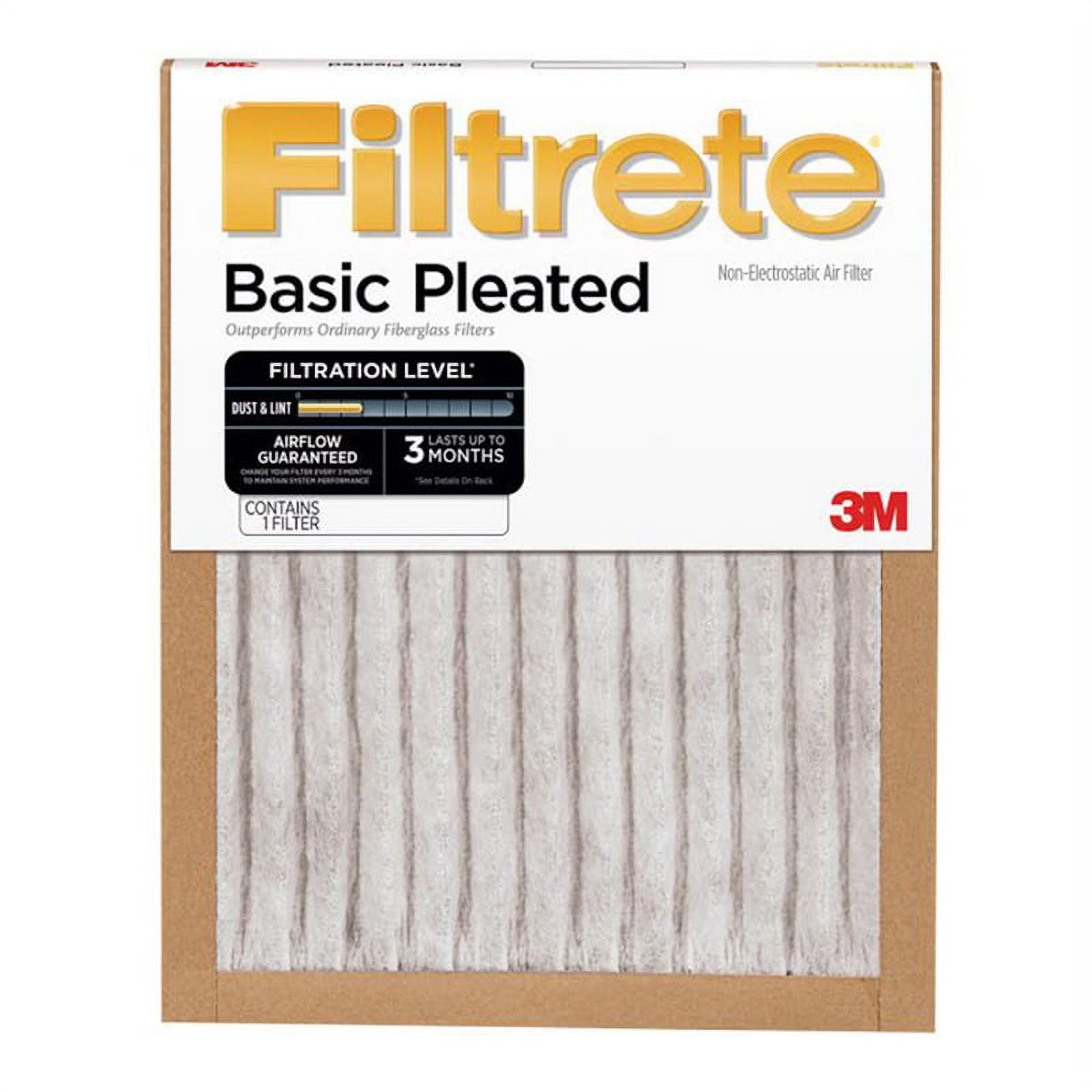 Filtrete Basic Pleated Air and Furnace Filter, Available in Multiple Sizes